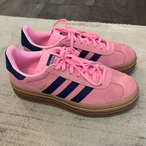 Adidas gazelle platform in Pink Glow size 8 worn once